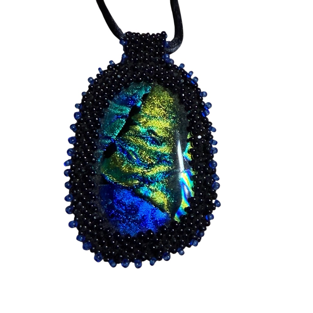 Nwt Handcrafted Dicro Beaded Pendant